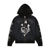 Crosses Boxy Zip Hoodie