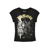 Snake Dagger Cap Sleeve Tee