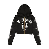 Crosses Zip Front Hoodie