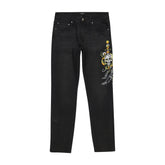 Dagger Skull Slim Taper Jean