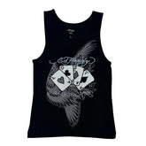 Lost Cards Rhinestone Rib Tank