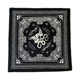 Eagle Snake Cotton Bandana - Black