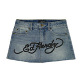 Brave Eagle Mini Denim Skirt