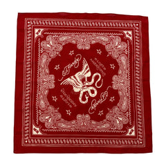 Eagle Snake Cotton Bandana - Red